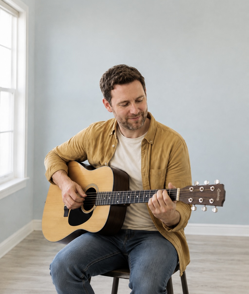 adult student, guitar